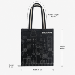 Custom Black 300 GSM Cotton Canvas Tote <b>Bag</b> 38x42 cm <b>Puff</b> Screen Print Logo Wholesale OEM ODM Private Label Fashion Manufacturer - Product Image 2