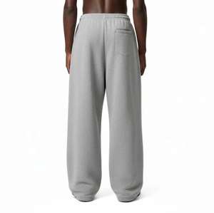 Pantalones de chándal anchos al por mayor, estilo hip hop, acampanados, de algodón French Terry para hombre, de pierna recta, holgados - Product Image 2