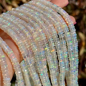 Flashy Ethiopian <b>Opal</b> Faceted Heishi Tyre Beads 4-6mm Welo Fire <b>Opal</b> Wheel Cut Gemstone Beads 16 Inch Strand For Jewelry Making - Product Image 1