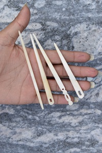 Nouvelle aiguille à broder rustique et écologique en corne de buffle, pointe fine, pour la laine et le fil, couture durable pour le tufting et la couture - Product Image 1