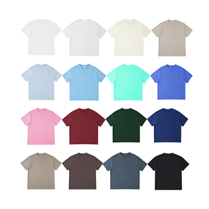 T-shirt personnalisé en gros, en stock, nouveau, coupe BOXY, 100% coton, manches courtes, logo frontal, respirant, écologique, coupe classique, style streetwear - Product Image 5