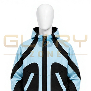 Ensemble de survêtement unisexe personnalisé à blocs de couleur, à capuche, manches longues, fermeture éclair frontale, coupe ample, style streetwear et sportswear, collection Printemps - Product Image 3