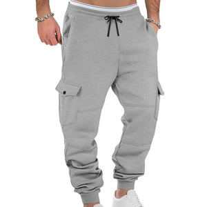 Mens Custom Design Cargo Sweatpants Warm Winter Joggers Comfortable Drawstring Waist Casual Pants For Outdoor And Indoor Wear - Product Image 5