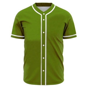 Camiseta de Béisbol para Hombre, Manga Corta, Color Verde Azulado Sólido, Cierre de Botones, Transpirable, Poliéster, Corte Regular, Ropa para Todas las Temporadas - Product Image 4