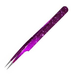 Pinzas Quirúrgicas Morje de Acero Inoxidable para Pestañas, Punta Suave, Color Morado, Herramientas de Maquillaje - Product Image 6