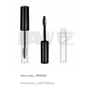 Tube en plastique avec applicateur pour gel à sourcils et mascara, emballage cosmétique - Product Image 1