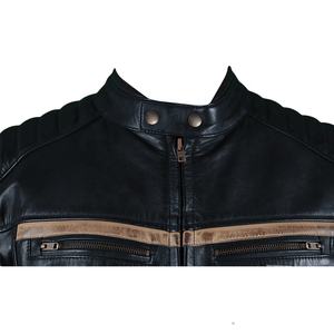 Veste de moto en cuir pour hommes Veste de motard approuvée CE pour toutes les saisons - Product Image 3