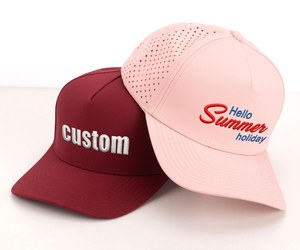 Casquette de baseball à 5 panneaux avec logo brodé personnalisé sur le devant, tissu en maille respirant et imperméable, unisexe, quatre saisons, décontractée, pour l'extérieur - Product Image 3