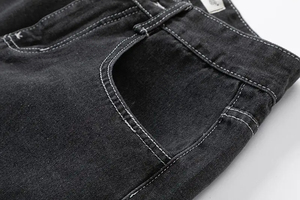 Custom Patchwork <b>Embroidered</b> Baggy <b>Jeans</b> Streetwear denim pants Flared <b>jeans</b> Vintage wash Wide leg oversized patchwork harajuku - Product Image 3