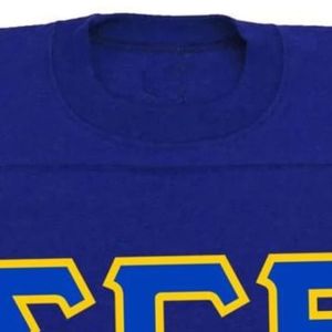 Camiseta Clásica con Letras Sigma Gamma Rho, Ropa Deportiva Unisex de Manga Corta, Prenda de la Hermandad Griega, Camiseta Informal de Equipo, Personalizada al por Mayor - Product Image 3