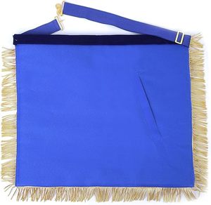 Delantal de Maestro de la Orden de la Insignia de la Orden de la Triple Insignia, según el Reglamento Inglés - Terciopelo Azul y Dorado - Product Image 6