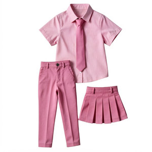 Conjunto de Uniforme Escolar para Niños de Secundaria, Diseño Unisex, Opciones de Color, Mezcla de Algodón Cómoda - Product Image 1