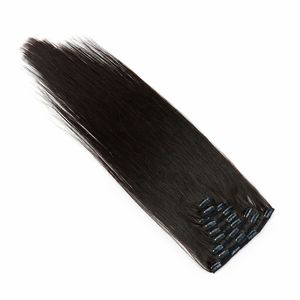 คลิปอินเซ็ต 26 นิ้ว สีน้ำตาลเข้ม คุณภาพผมตรงแบบซุปเปอร์ดับเบิ้ลดรอน - Product Image 1