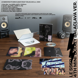 [Album original coréen authentique à 100 %] LE SSERAFIM LE SSERAFIM 4ème mini-album 'CRAZY' (version BALACLAVA) album k-pop - Product Image 2