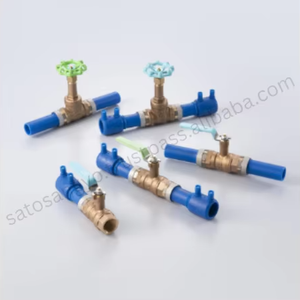 Vanne à boisseau sphérique KITZ avec raccord intégré pour tuyau en polyéthylène haute densité (HDPE) Eslo Hyper AW pour l'alimentation en eau OPLN FPLN OPTLN FPTLN - Product Image 1