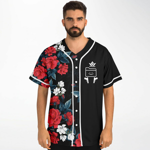 Maillot de baseball SPARKWELL à imprimé floral pour homme, manches courtes, respirant, en polyester, coupe classique, pour toutes les saisons - Product Image 3