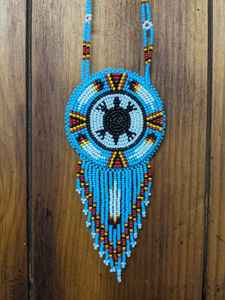 Elegante conjunto de collar y aretes hechos a mano con cuentas artísticas para ocasiones festivas - Product Image 6