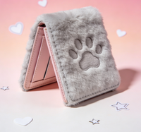 Dompet Bulu Halus Super Lembut, Menggemaskan, Personal, Kreatif, Indah, Praktis, Bergaya Kawaii, Menarik, dan Viral