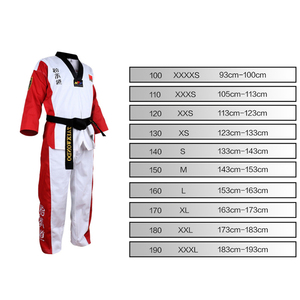 Uniforme de Artes Marciales Personalizado OEM, Karate Gi y Taekwondo Dobok, Ligero, de Poliéster, con Diseño de Cuello Negro y Cinturón - Product Image 4
