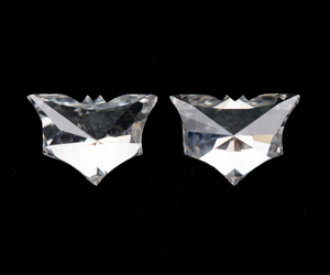 OM GEMS - Par de diamantes cultivados en laboratorio, corte personalizado de 3.08 CT, CVD/HPHT, corte de murciélago, VVS-VS, perforados con láser, sueltos, para joyería - Product Image 6