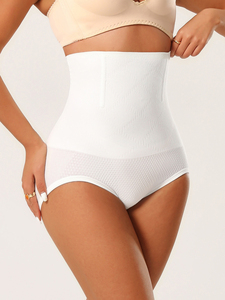 Culotte gainante blanche en maille pour femme, maintien moyen, respirante, sans coutures, lavable en machine - Product Image 3