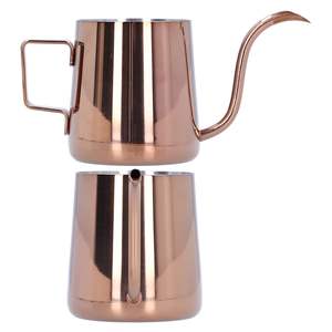 Bouilloire à col de cygne OEM en acier inoxydable couleur or rose, pour café filtre et thé, vente en gros, pour la maison, la cuisine et le bureau - Product Image 1