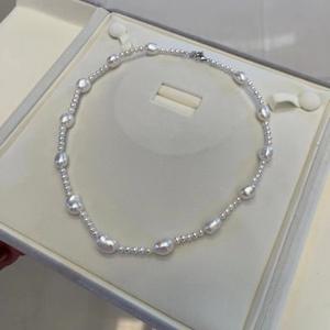 Collar de Perlas de Agua Dulce de 5-6 mm, Estilo Hogareño 2024, para Mujer, con Cierre de Plata de Ley 925, Modelo Daisy - Product Image 1