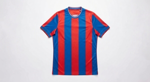 Camiseta de Fútbol de Manga Corta con Cuello Redondo, Color Rojo y Azul, 100% Poliéster, Secado Rápido, Personalizable con Nombre de Equipo - Product Image 1