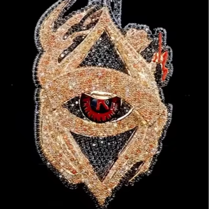 Luxury Design Hip Hop Diamond Pendant with <b>Solid</b> 925 <b>Silver</b> Iced Out for Men Rapper <b>Necklace</b> Jewelry Use from Indian Supplier - Product Image 5