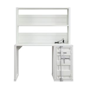 Scrivania Cargo con mobiletto superiore in finitura bianca per la configurazione del tuo computer a casa o in ufficio - Product Image 4