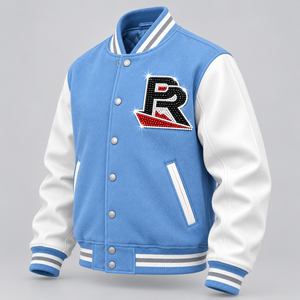 Veste de cheerleading pour femmes avec strass, veste varsity personnalisée, veste bomber pour équipe de cheerleading avec service OEM ODM - Product Image 2