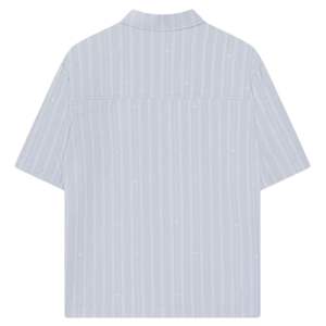 Camisa de Hombre a Rayas, Manga Corta, con Botones, Informal, Ligera, Tejida, para Verano, Rayas Verticales, Suministro al por Mayor OEM - Product Image 2