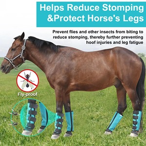 BRAND ZONE Botas ajustables antimosquitos para caballos, de malla transpirable, para protección de patas equinas, proveedor mayorista de equipo equino - Product Image 4