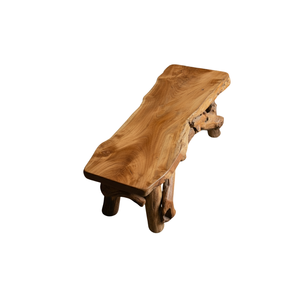 Banco de Raíz de Teca Rústico de Lujo ARTERRA, Hecho a Mano por Artesanos, Duradero, para Exteriores/Hotel/Patio/Sala de Estar - Product Image 3