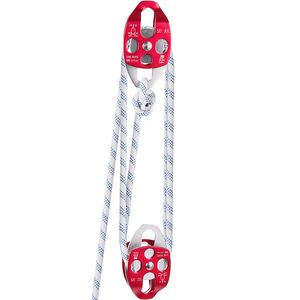 0.43 0.5 Inch Twin Sheave Block Tackle 100 200Ft <b>Braid</b> Rope 30 35KN 6600 7705LBS Double Pulley Climbing Equipment <b>Accessory</b> - Product Image 1