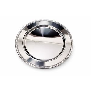 Assiette de Présentation Ronde en Métal Perlé Effet Miroir pour Hôtels, Restaurants, Maisons, Cuisines et Décoration de Mariages - Vente en Gros - Product Image 1