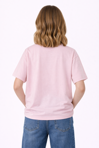 T-shirt à manches mi-longues en coton de qualité supérieure pour filles, motif vague océanique rose, tee-shirt décontracté pour enfants - Product Image 3