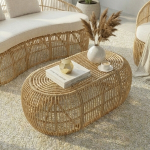 Modern Handmade Natural Rattan <b>Dining</b> Chair Ergonomic Design Waterproof Seat Cushion Durable Construction Eco-Friendly - Product Image 5