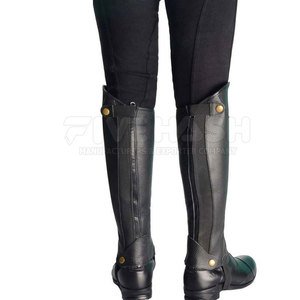 Mini Chaps de Cuero, Protector de Patas de Caballo Resistente, Cuero Liso, para Entrenamiento al Aire Libre - Product Image 3