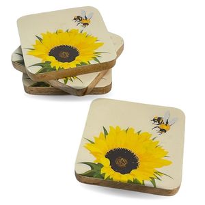 Sous-verres en émail imprimé sur bois élégants avec illustrations décoratives pour les intérieurs de maisons de luxe, les tables à manger et les collections de cadeaux - Product Image 4