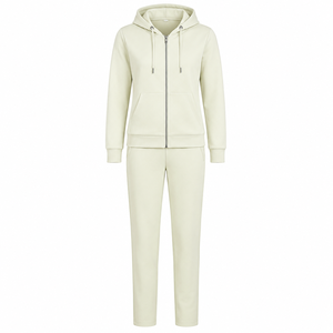 Ensemble de survêtement molletonné épais personnalisé pour femme – Hoodie et pantalon de jogging – Décontracté, hiver, streetwear, sport, écologique, OEM, vente en gros - Product Image 1