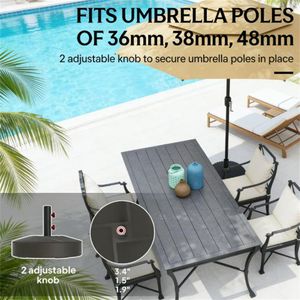 Base per Ombrellone da Patio Nera, Solo Base, Supporto e Staffa per Ombrellone da Terrazzo, Essenziale per il Comfort all'Aperto - Product Image 4