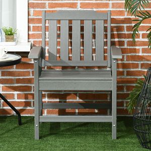Sedia da pranzo grigia per esterni con schienale a doghe e braccioli, ideale per giardino, bordo piscina, eventi e uso esterno in appartamenti - Product Image 6