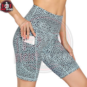 Shorts de sport légers et tendance à imprimé animalier pour femmes, taille haute, style cycliste, pour la gym, la course et le yoga - Prix de gros - Product Image 2