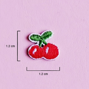 <b>Mini</b> Cherry Embroidered <b>Canvas</b> Iron on Patch for Hats - Product Image 3