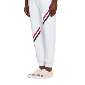 Pantalones Deportivos Unisex con Bordado Personalizado, Pantalones de Chándal Rectos con Rayas, Pantalones Deportivos Holgados con Cintura Elástica y Parches para Hombre - Product Image 1