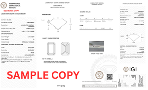 0.65 Ct D Color VS1 Clarity Step Cut Diamond Lab Crafted Diamond LGD HPHT Diamond IGI Cert. for Engagement Rings Factory Direct - Product Image 5