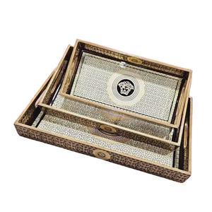 Plateau de service en émail pour table, plateau en émail pour thé et café, plateau de style plat en émail, grand plateau en émail, petit plateau en émail - Product Image 1