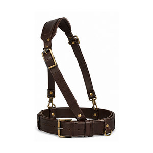 Ceinture Sam Browne personnalisée en cuir formel avec sangle réglable, boucle classique et finition de qualité pour les événements - Product Image 1