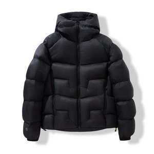 Veste matelassée à capuche bleue pour homme, épaisse, en polyester, style décontracté, fermeture éclair, chaude, pour l'hiver - Product Image 5